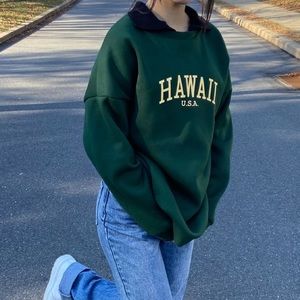 Oversized Hawaii sweatshirt crew neck